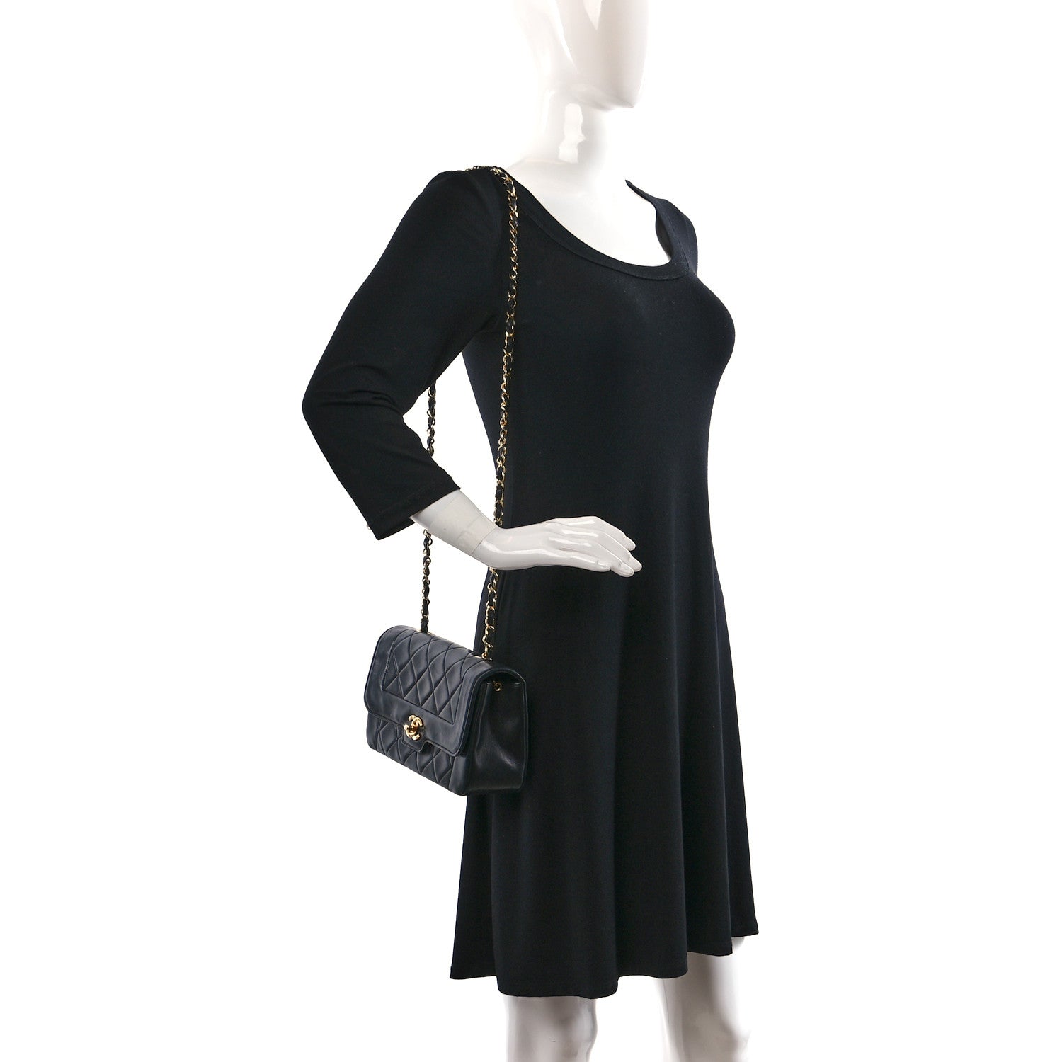 Chanel Lambskin Quilted Small Single Flap Black 2 of 17