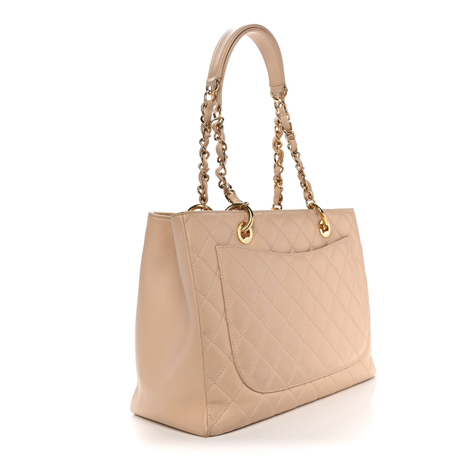Chanel Caviar Quilted Grand Shopping Tote GST Beige Clair 3 of 23