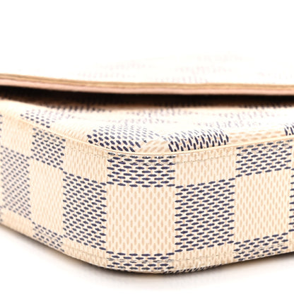 Louis Vuitton Damier Azur Pochette Felicie Chain Wallet Rose Ballerine 10 of 11