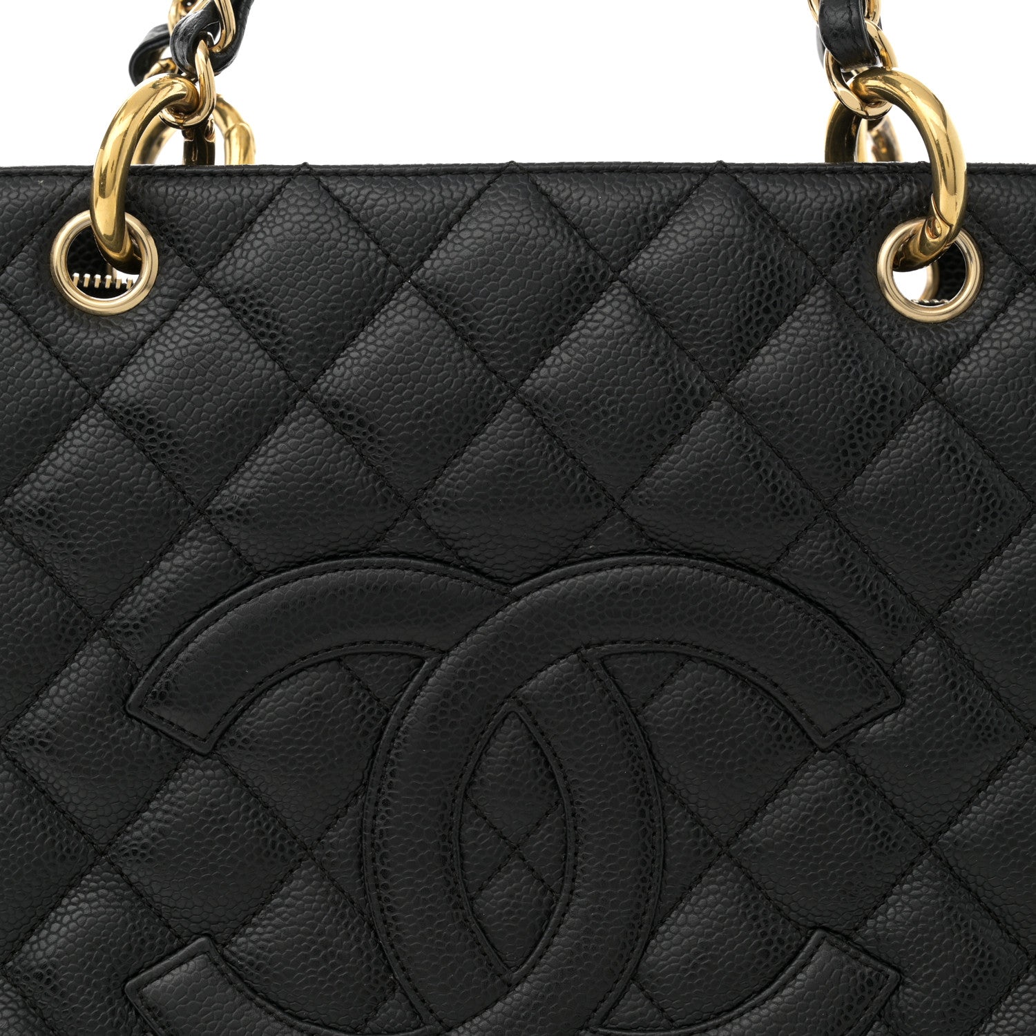 Chanel Caviar Quilted Grand Shopping Tote GST Black 8 of 17