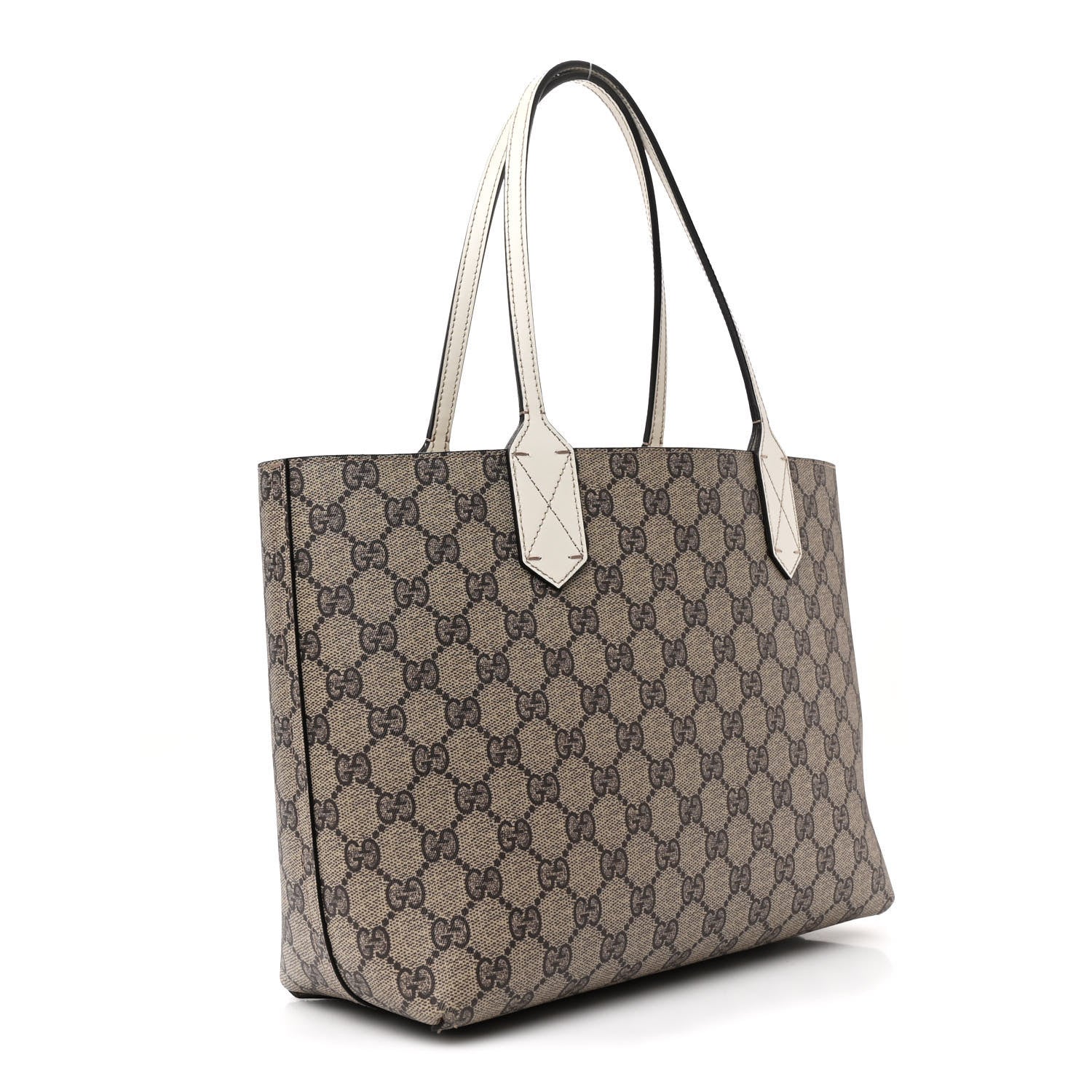 Gucci GG Supreme Monogram Small Reversible Tote Beige White 3 of 10