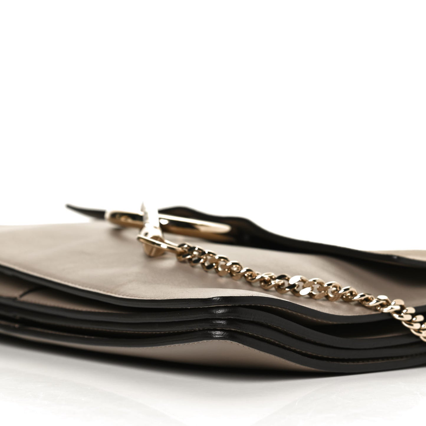 Calfskin Suede Medium Faye Shoulder Bag Motty Grey