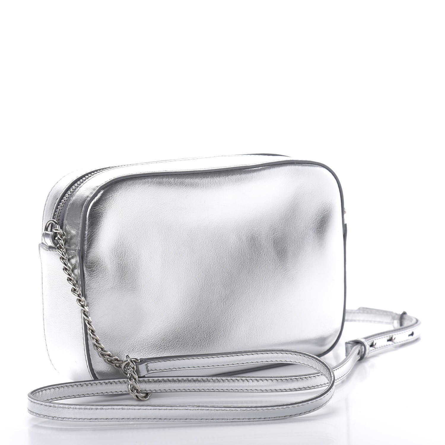 Jimmy Choo Metallic Calfskin Athini Camera Bag Silver 3 of 10