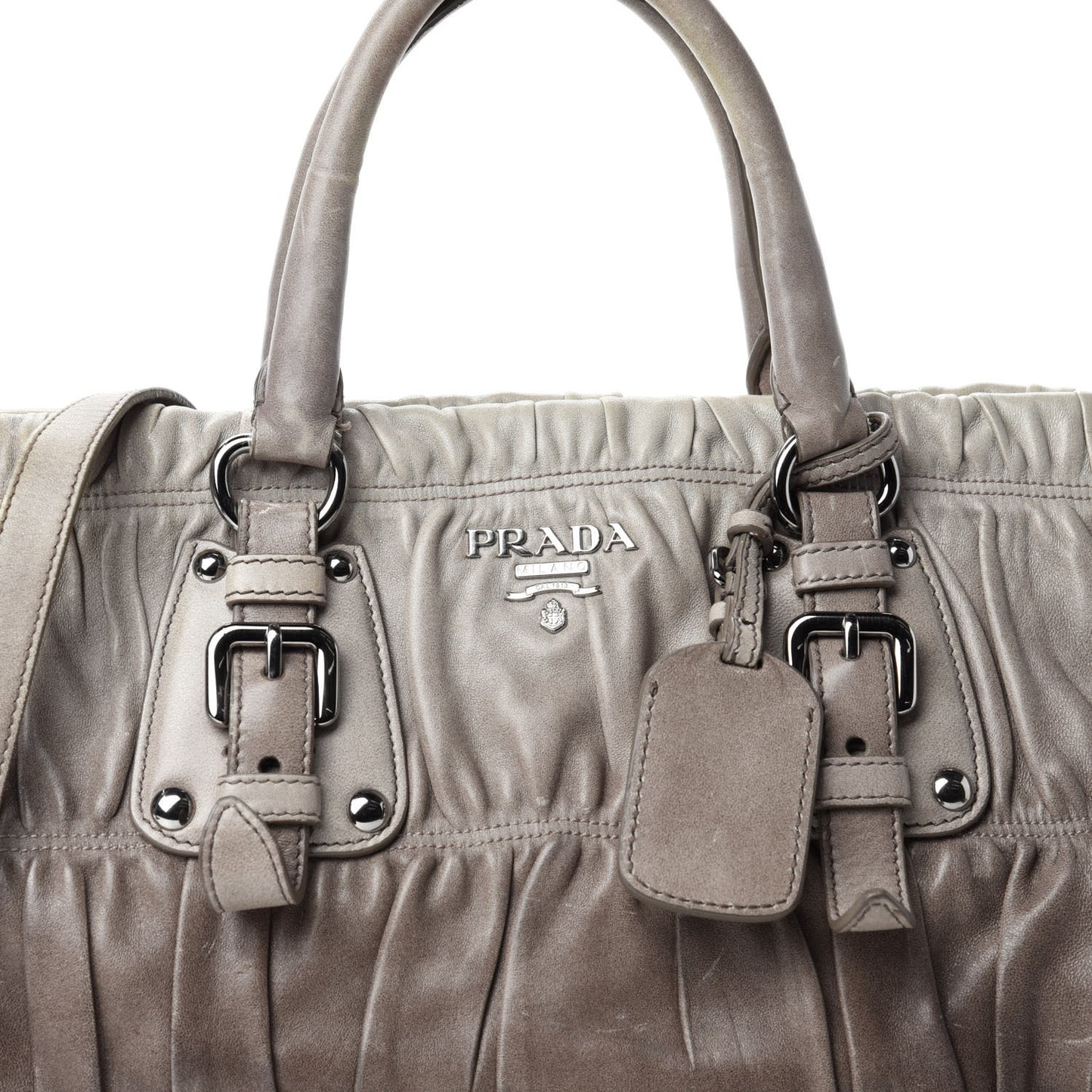 Nappa Gaufre Shopping Satchel Sfumato