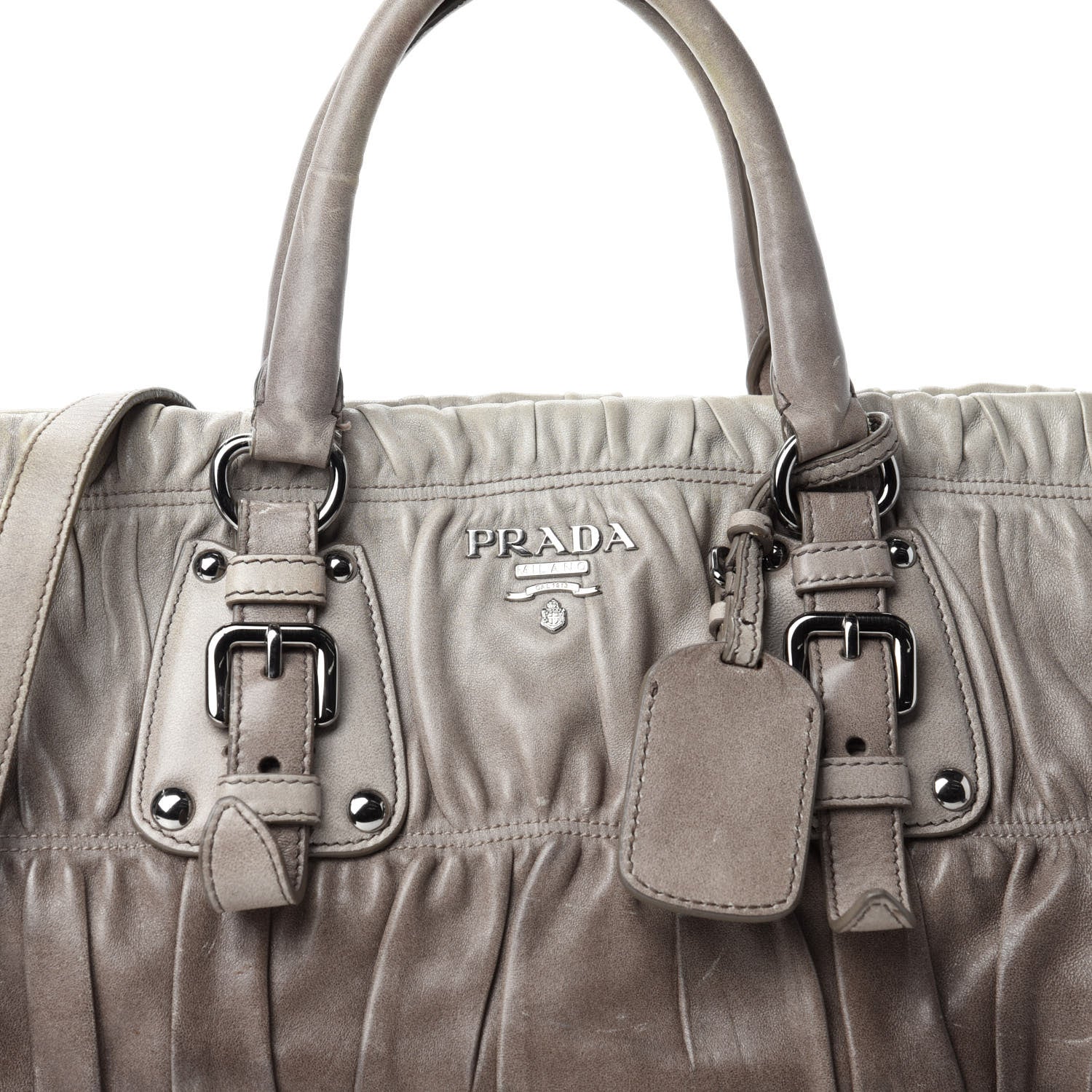 Prada Nappa Gaufre Shopping Satchel Sfumato 11 of 11