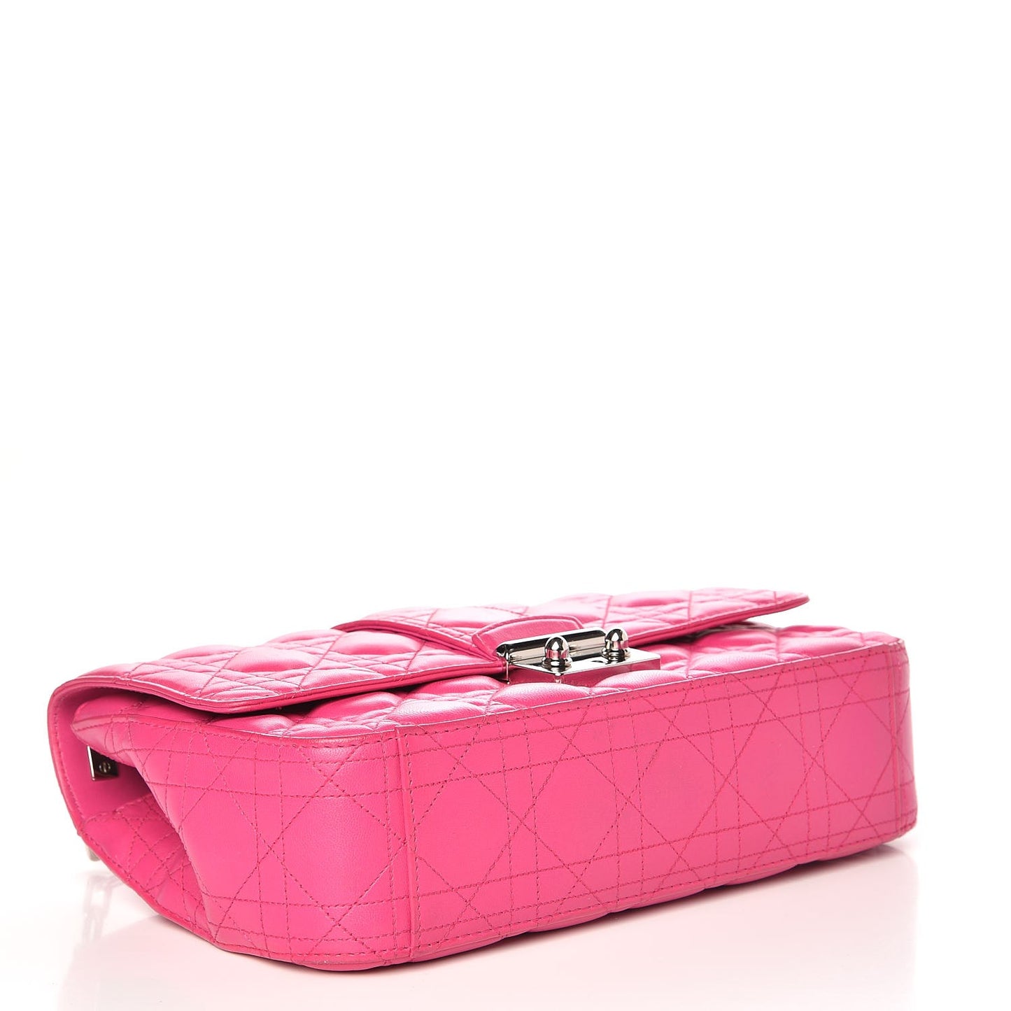 Lambskin Cannage Medium Miss Dior Flap Fuchsia