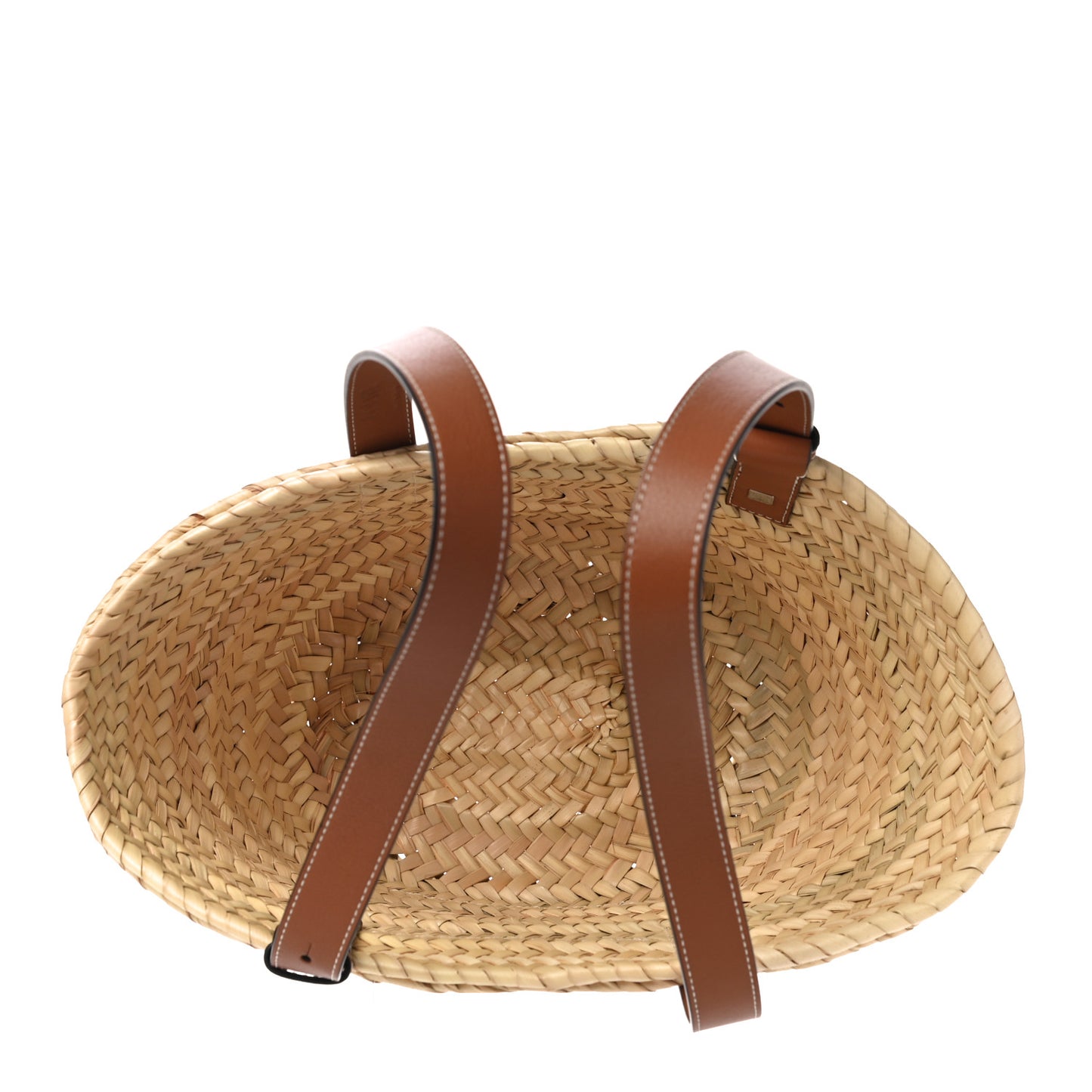 Raffia Small Basket Tote Bag Natural Tan