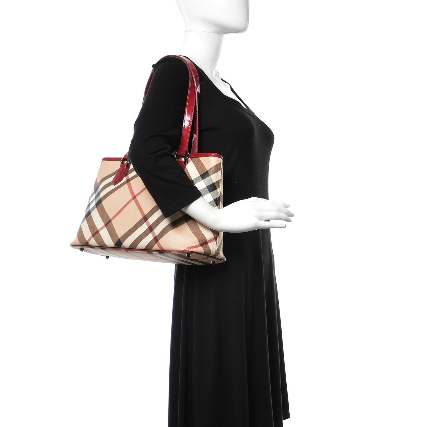 Supernova Check Regent Tote Raspberry
