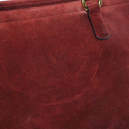 Gucci Suede Medium 1973 Top Handle Satchel Red 11 of 12