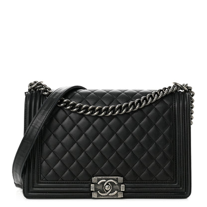 Chanel Lambskin Quilted New Medium Boy Flap Black 1 of 10