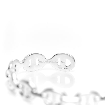 Hermes Sterling Silver MM Chaine d'Ancre Enchainee Cuff Bracelet SH 3 of 3