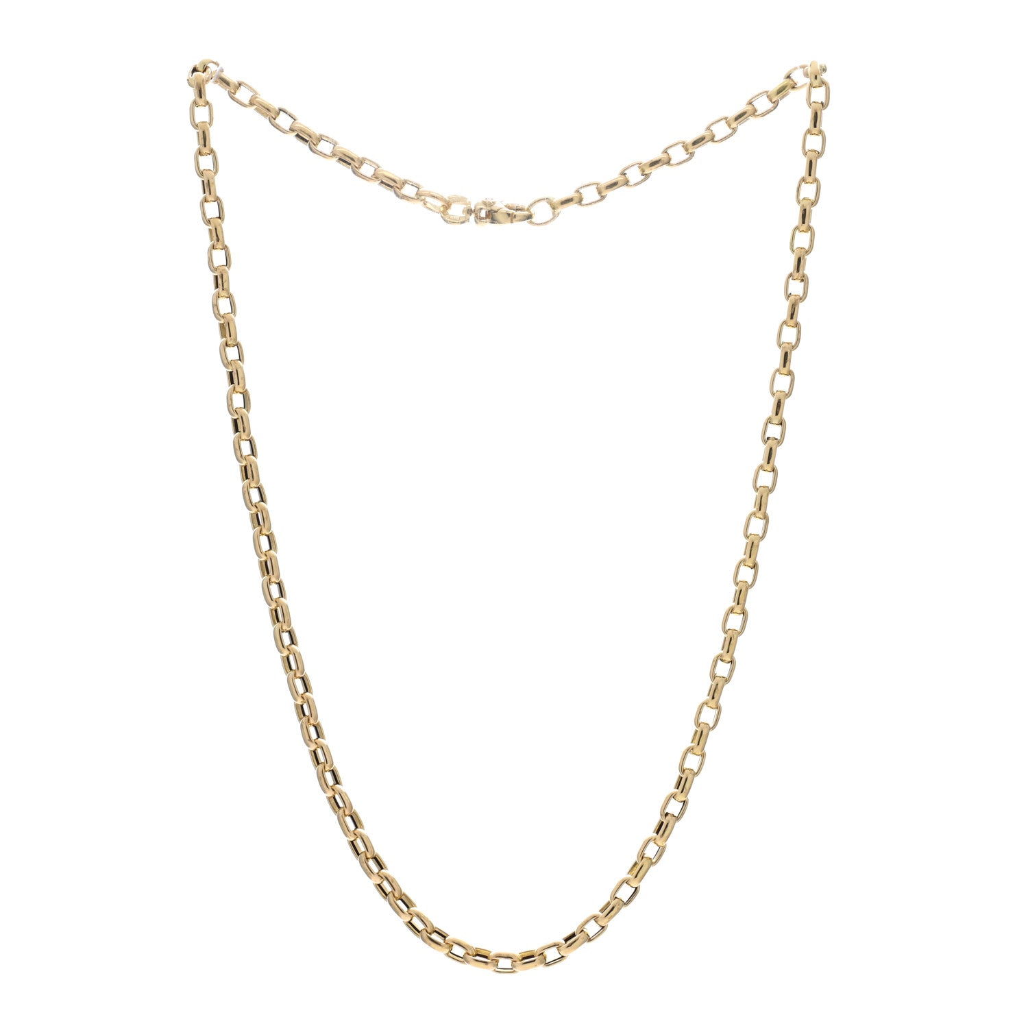 Roberto Coin 18K Yellow Gold Square Link Necklace 17" 3 of 4
