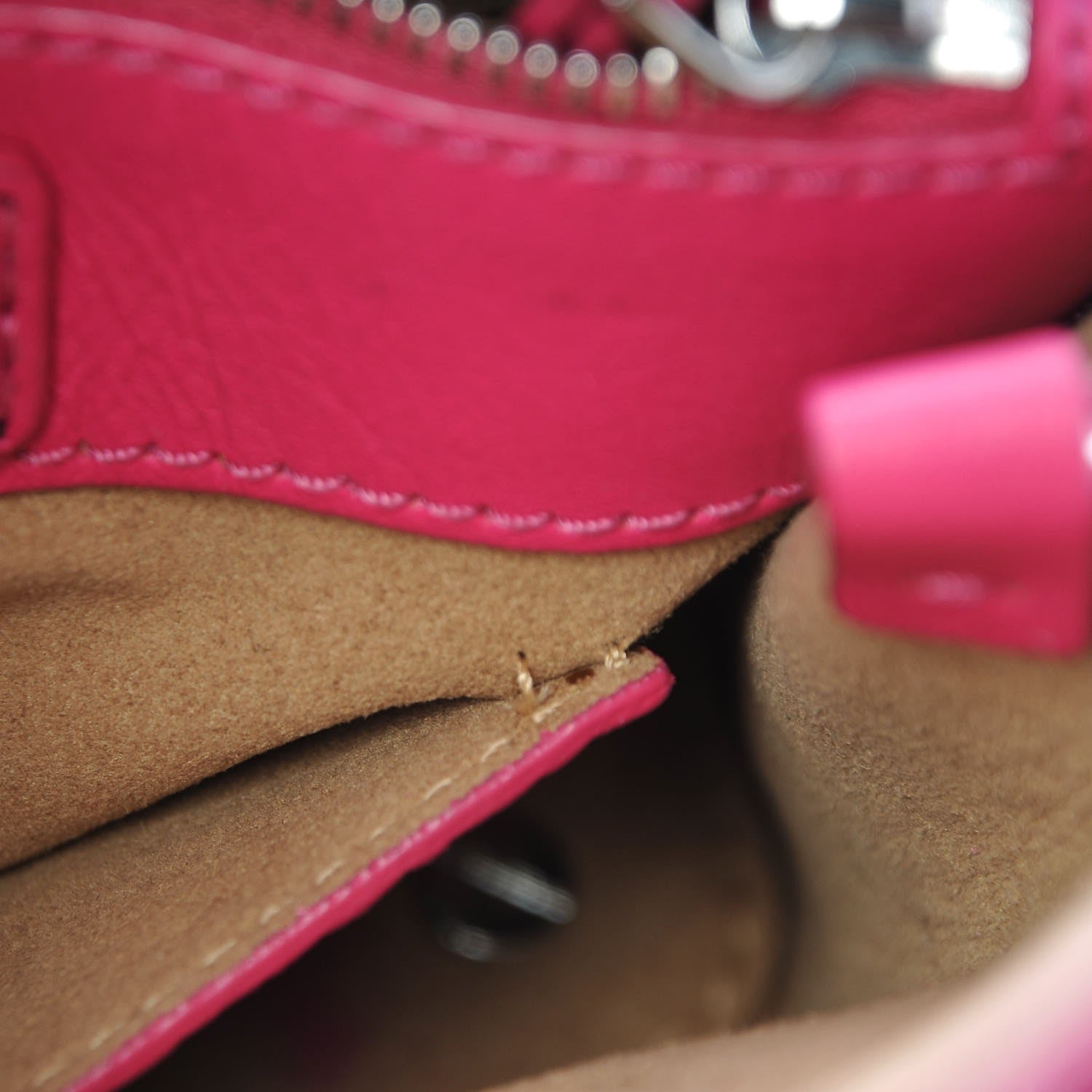 MCM Grained Calfskin Micro Milla Tote Beetroot Pink 10 of 11