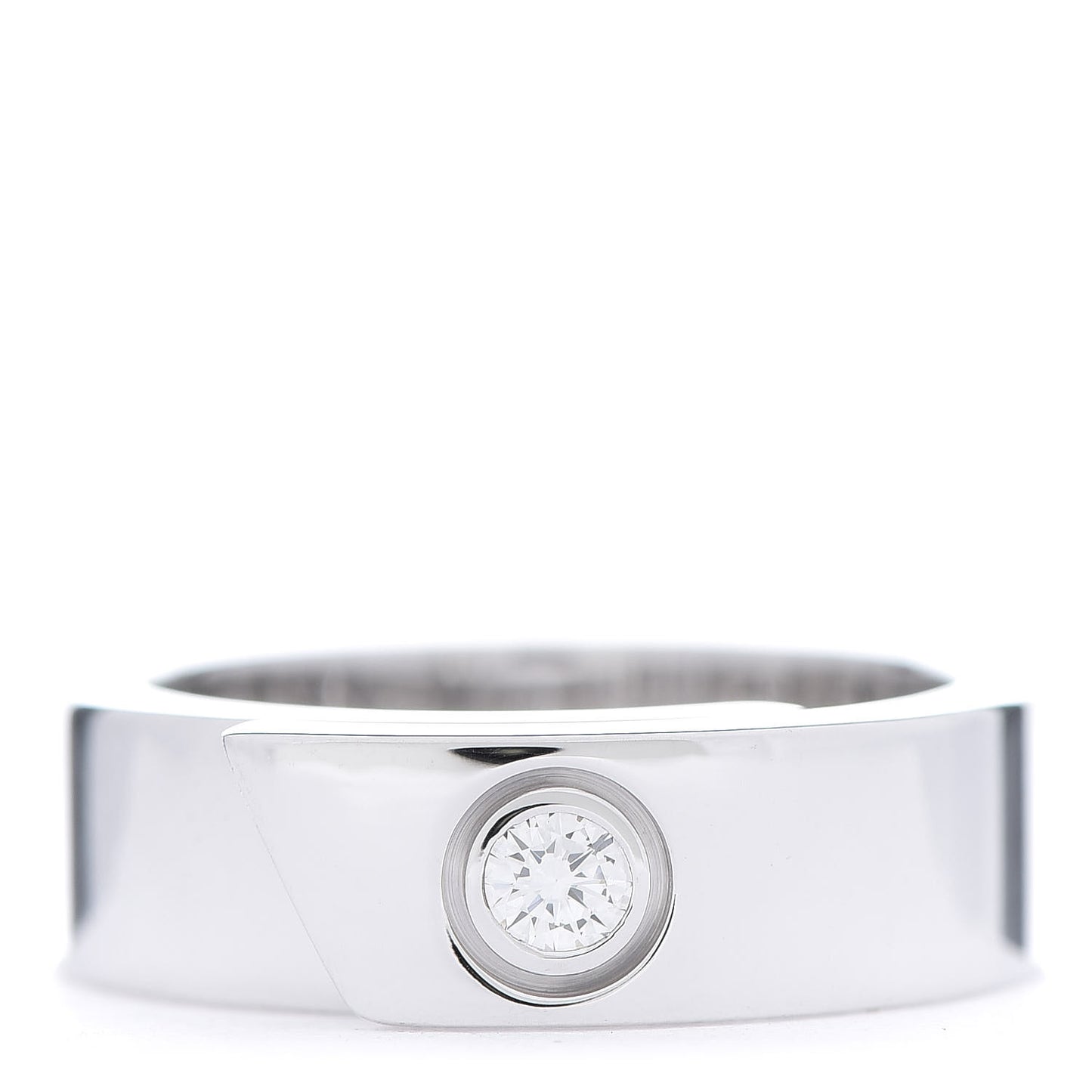 18K White Gold Diamond Anniversary Band Ring 49 4.75