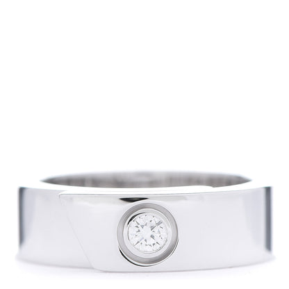 Cartier 18K White Gold Diamond Anniversary Band Ring 49 4.75 1 of 6