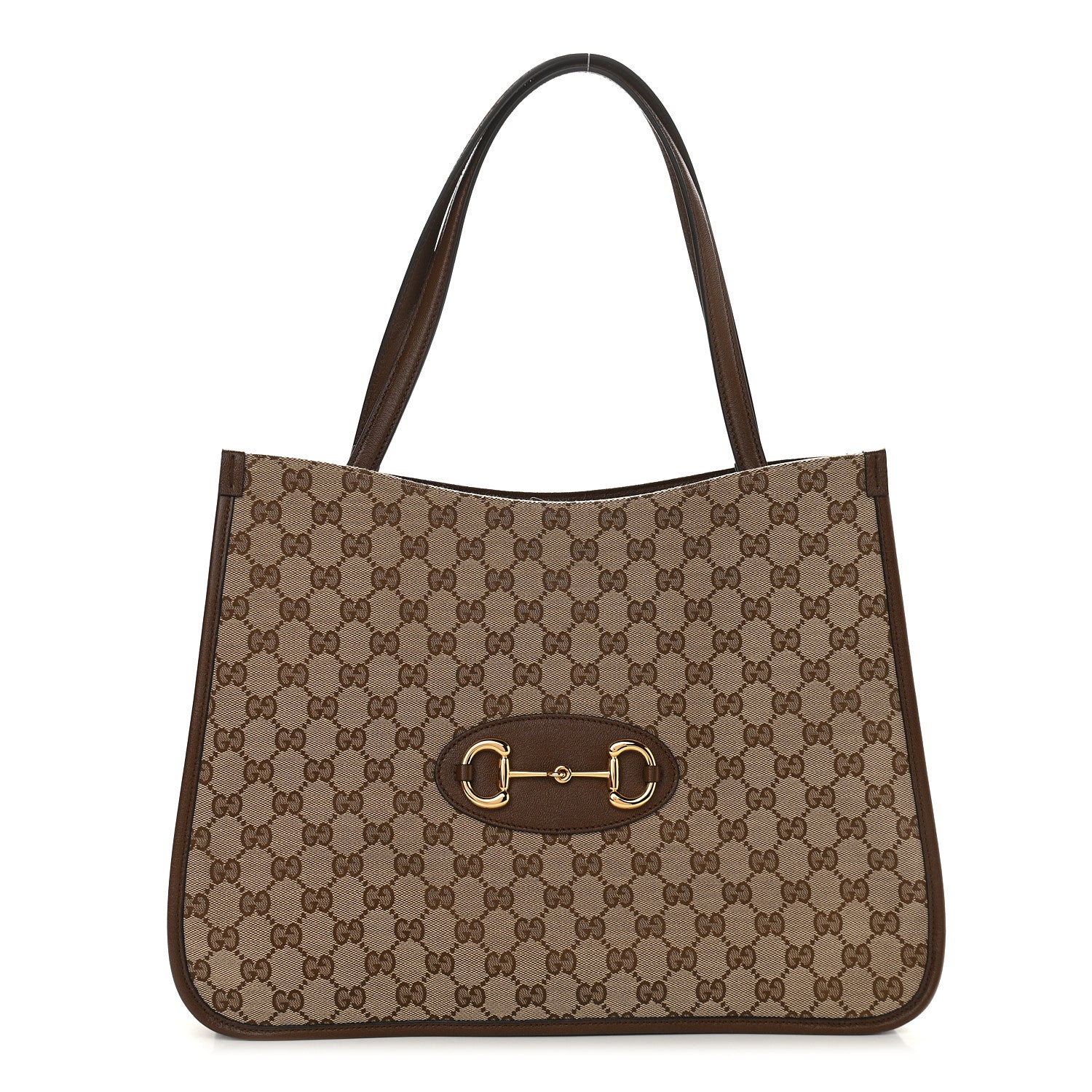 Gucci Monogram Horsebit 1955 Tote Bag Beige Brown Sugar 1 of 9