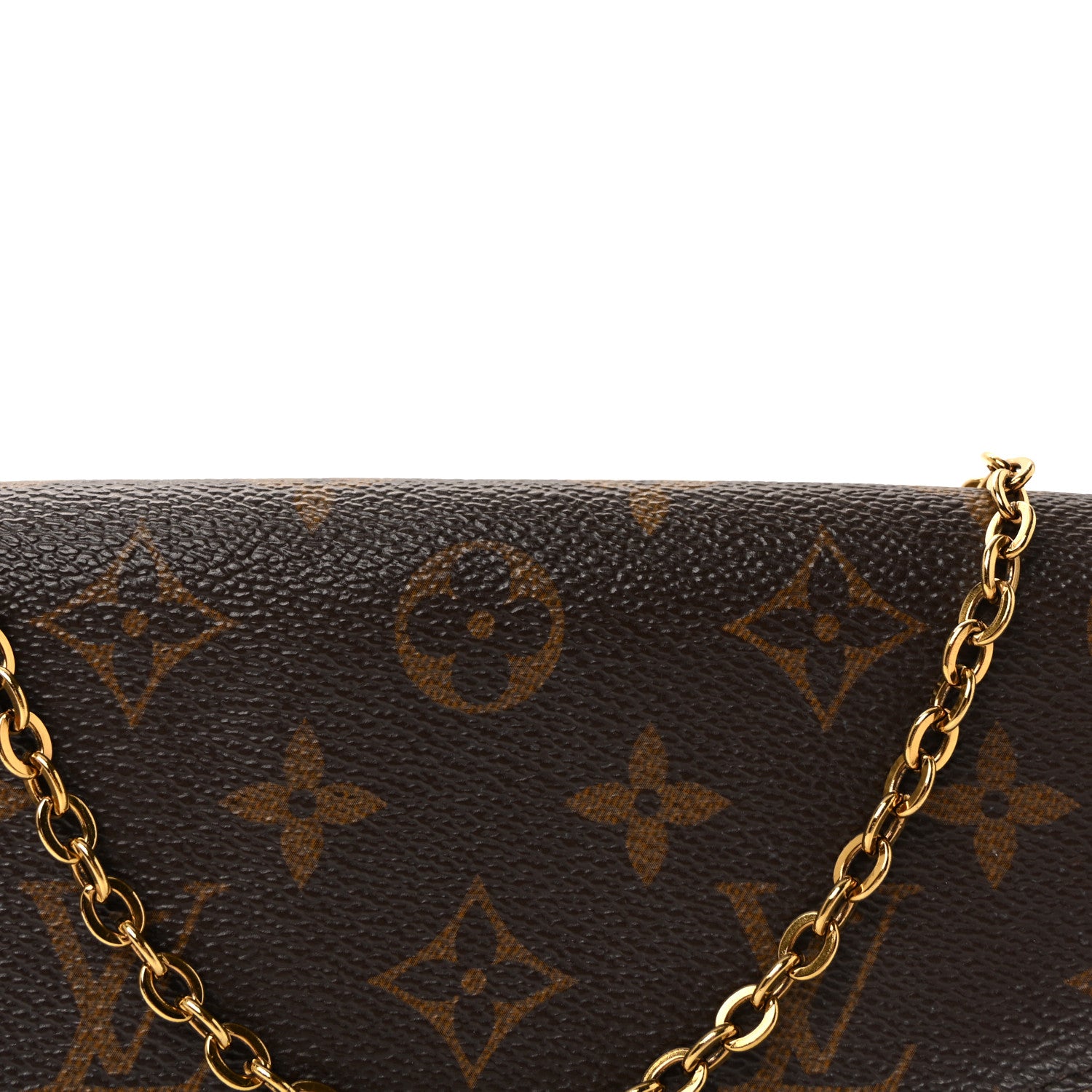 Louis Vuitton Monogram Pochette Felicie Chain Wallet Fuchsia 8 of 10