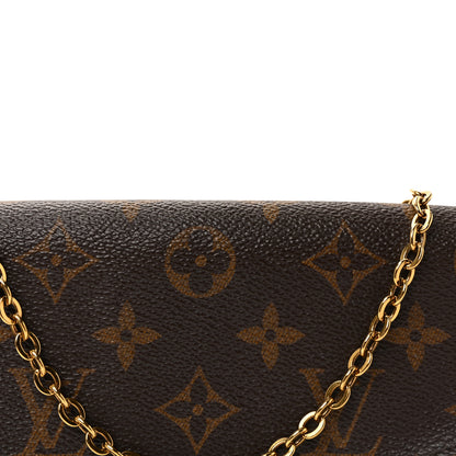 Louis Vuitton Monogram Pochette Felicie Chain Wallet Fuchsia 8 of 10