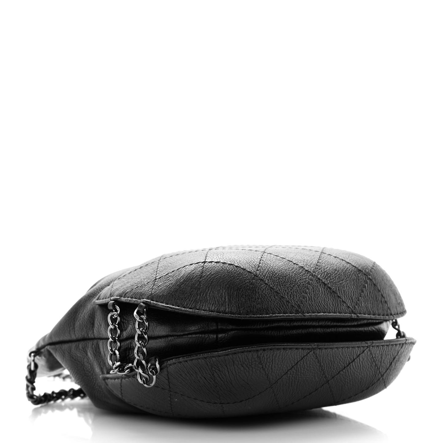Calfskin Quilted Small Gabrielle Bucket Black