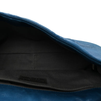 Chanel Iridescent Calfskin Glint Flap Blue 5 of 10