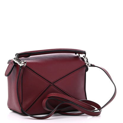 Loewe Calfskin Mini Puzzle Bag Wine 2 of 8