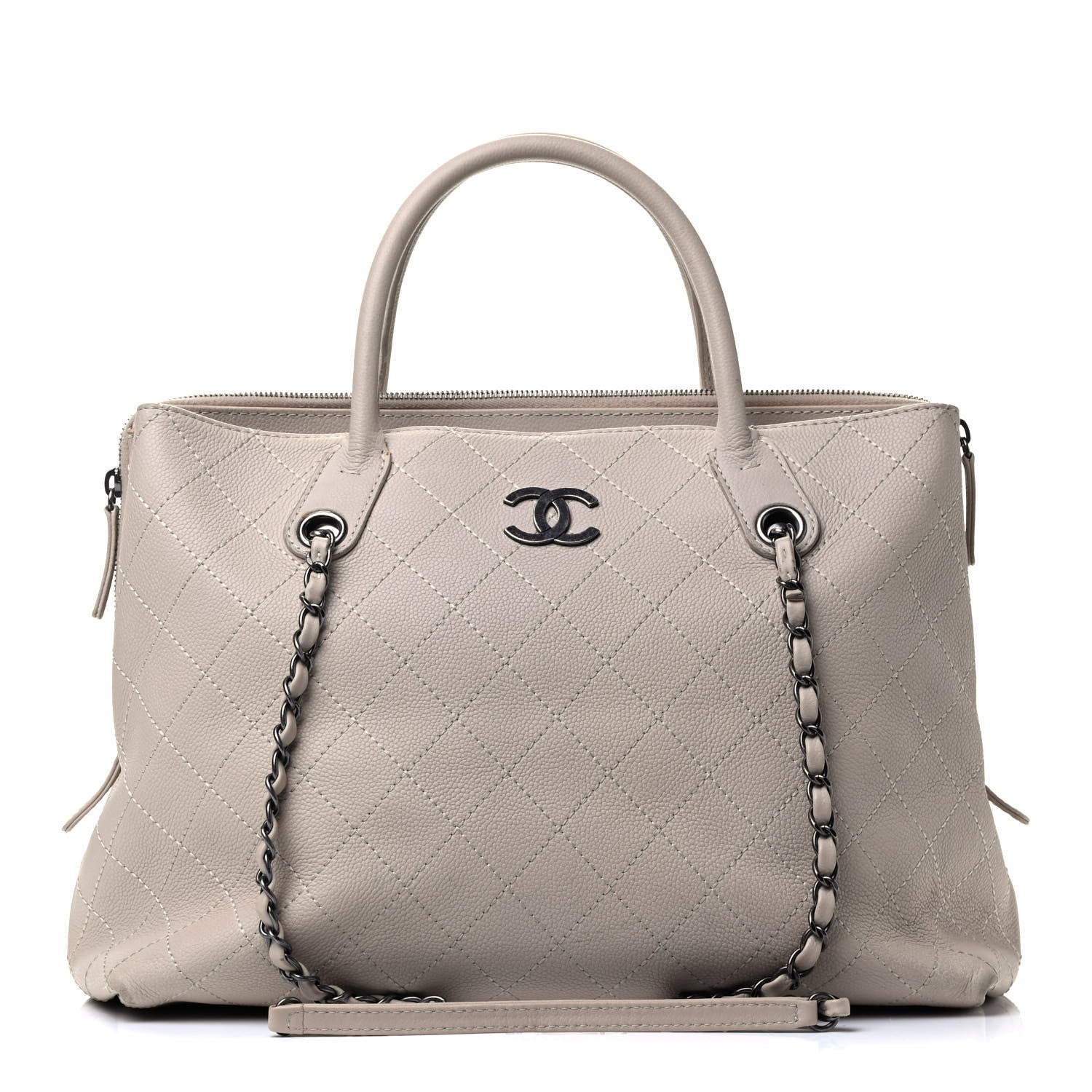 Chanel Grained Vegetal Calfskin Urban Shopping Tote Beige 1 of 12