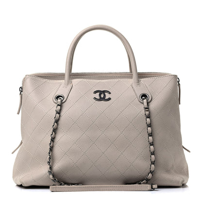 Chanel Grained Vegetal Calfskin Urban Shopping Tote Beige 1 of 12