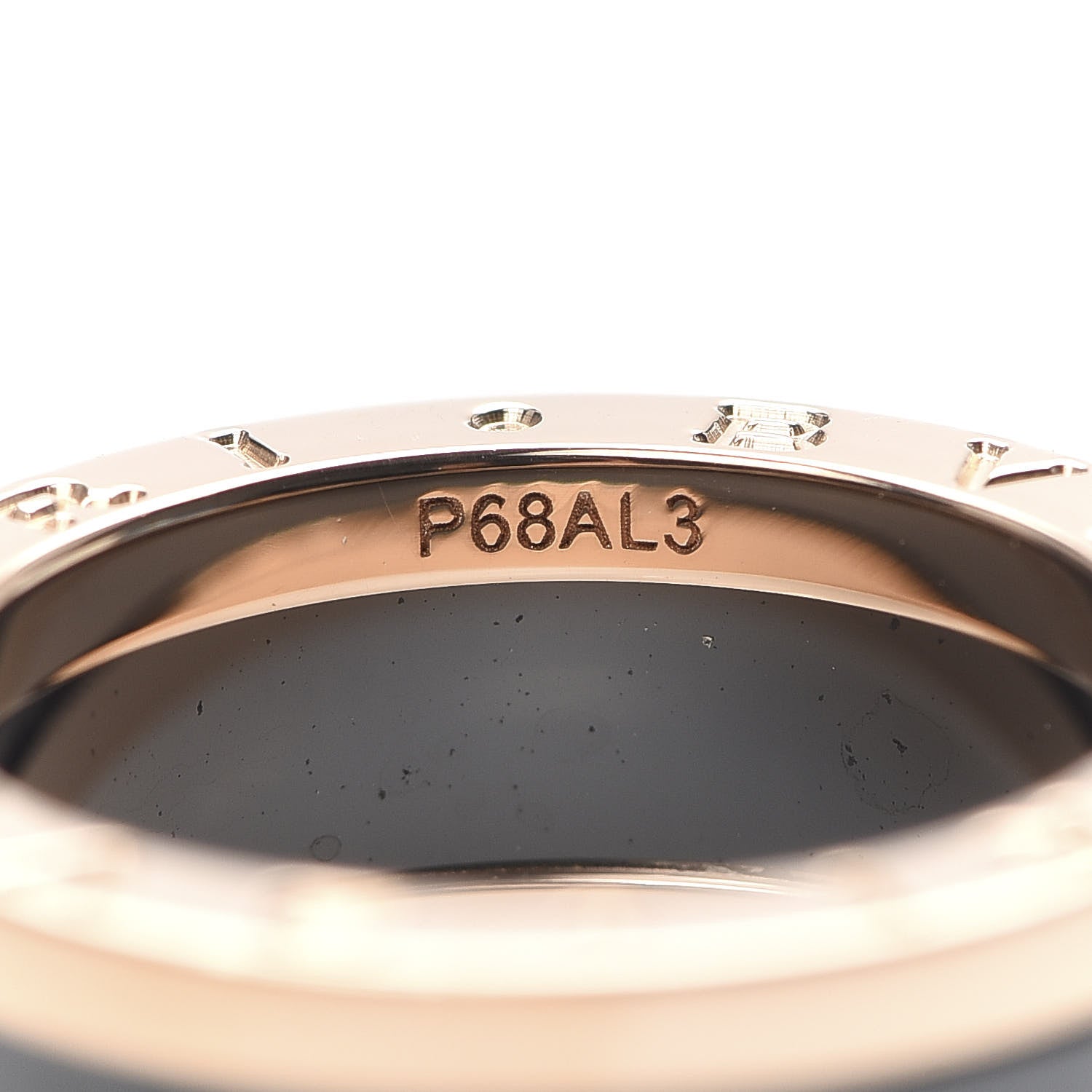 Bulgari 18K Rose Gold Black Ceramic B.Zero1 Two-Band Ring 50 5.25 5 of 8