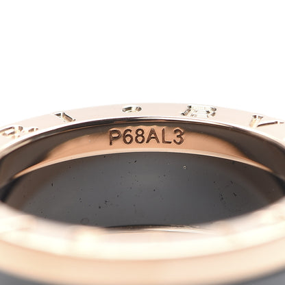 Bulgari 18K Rose Gold Black Ceramic B.Zero1 Two-Band Ring 50 5.25 5 of 8