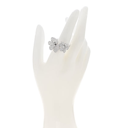 Van Cleef & Arpels 18K White Gold Diamond Frivole Between The Finger Pave Ring 55 7.25 2 of 6