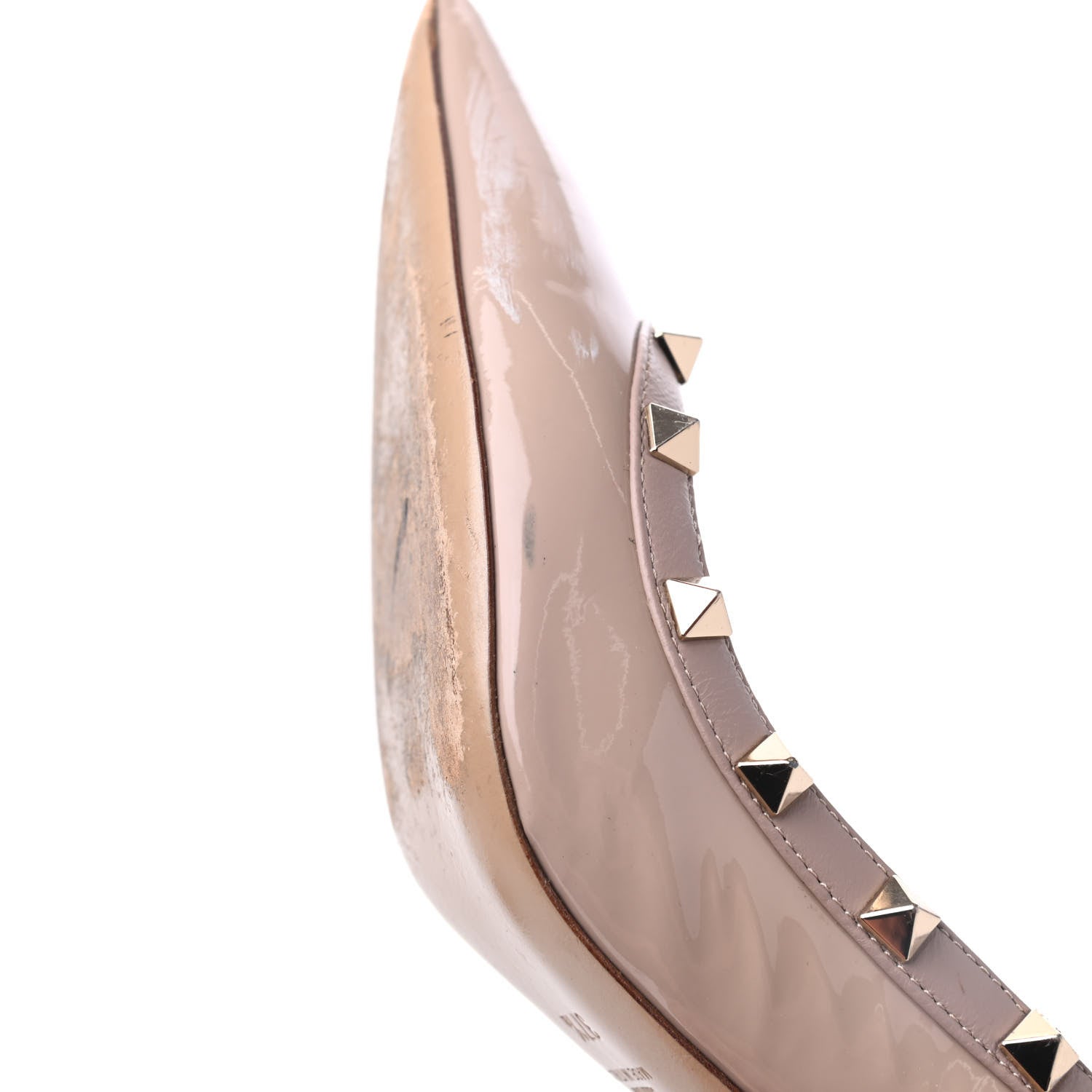 Valentino Garavani Patent Rockstud Half D'Orsay Slingback 85mm Pumps 37.5 Poudre 22 of 22