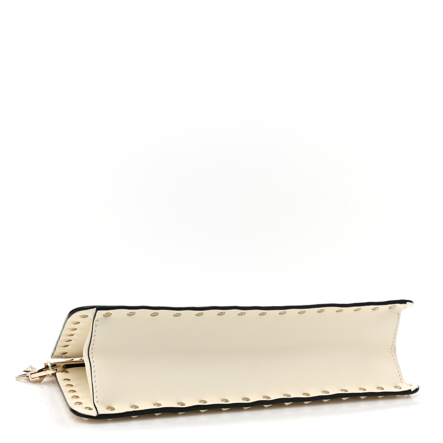 Valentino Garavani Calfskin Tonal Small Rockstud Top Handle Handbag Ivory 4 of 10