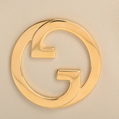 Gucci Roxy Calfskin Blondie Card Case Wallet with Strap Mystic White 8 of 11