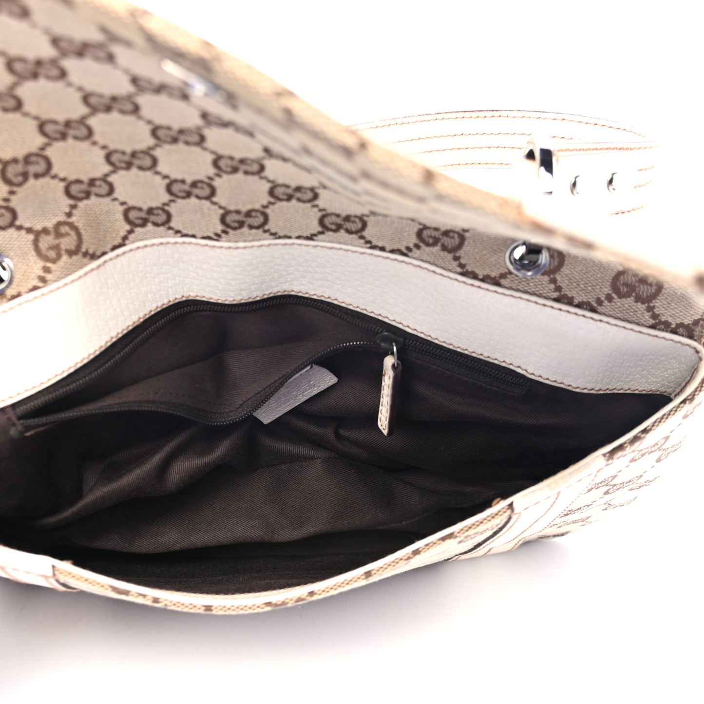 Monogram Satchel Bag Off White