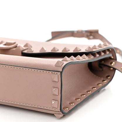Valentino Garavani Vitello Monochrome Medium Rockstud Flip Lock Crossbody Bag Poudre 9 of 9