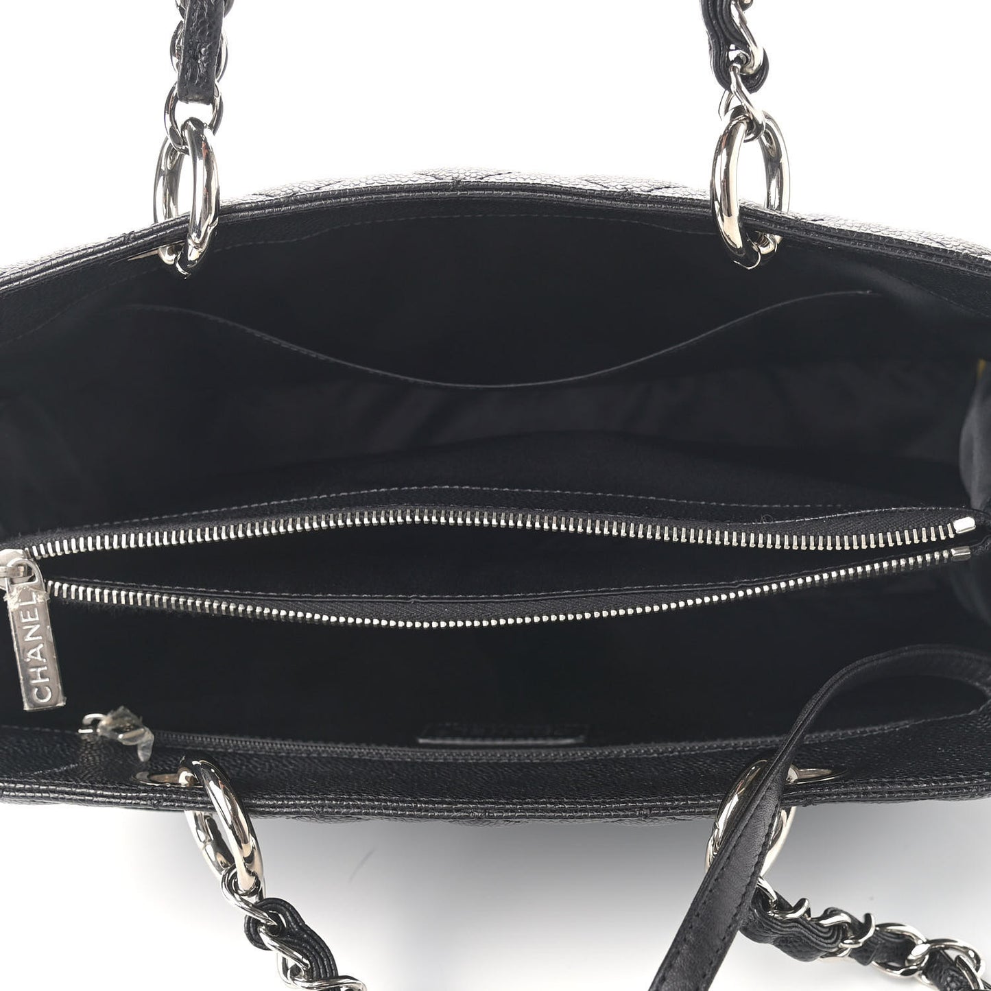 Caviar Quilted Grand Shopping Tote GST Black