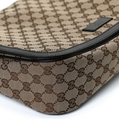 Gucci Monogram Large Flap Messenger Bag Beige Dark Brown 12 of 16
