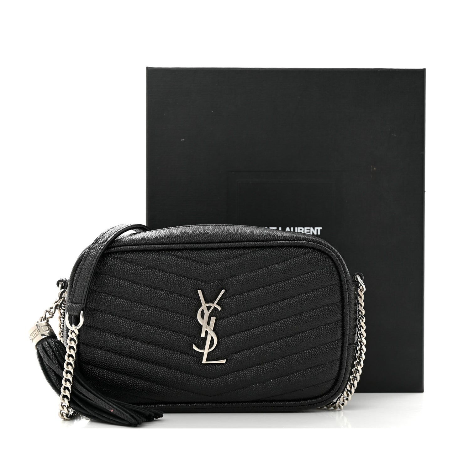 Grain De Poudre Matelasse Monogram Mini Lou Camera Bag Black