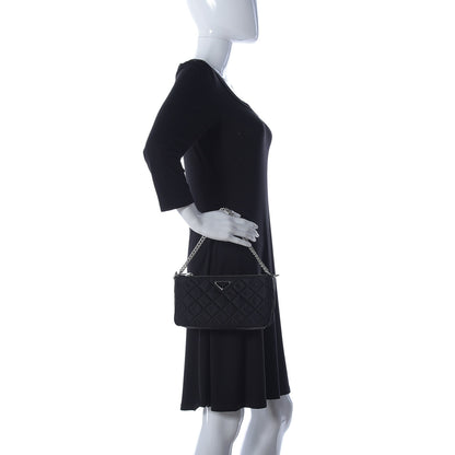 Prada Nylon Tessuto Impuntu Quilted Crossbody Bag Black 3 of 9