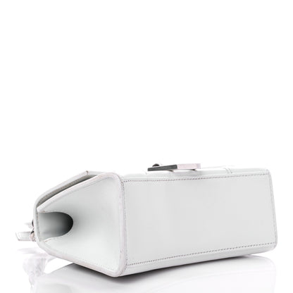 Balenciaga Box Calfskin Graffiti Logo Hourglass Top Handle Bag XS White Light Silver 3 of 16