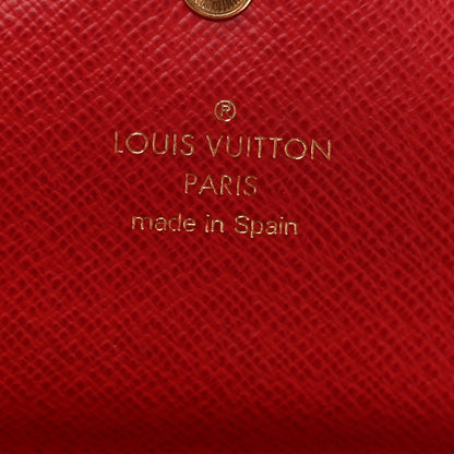 Louis Vuitton Damier Ebene Josephine Wallet Red 6 of 10
