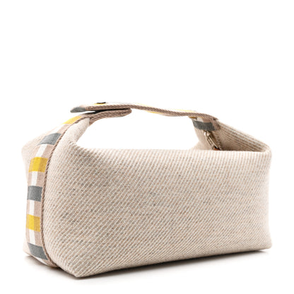 Hermes Wool Small Au Carre Bride-A-Brac Pouch Seigle 3 of 7