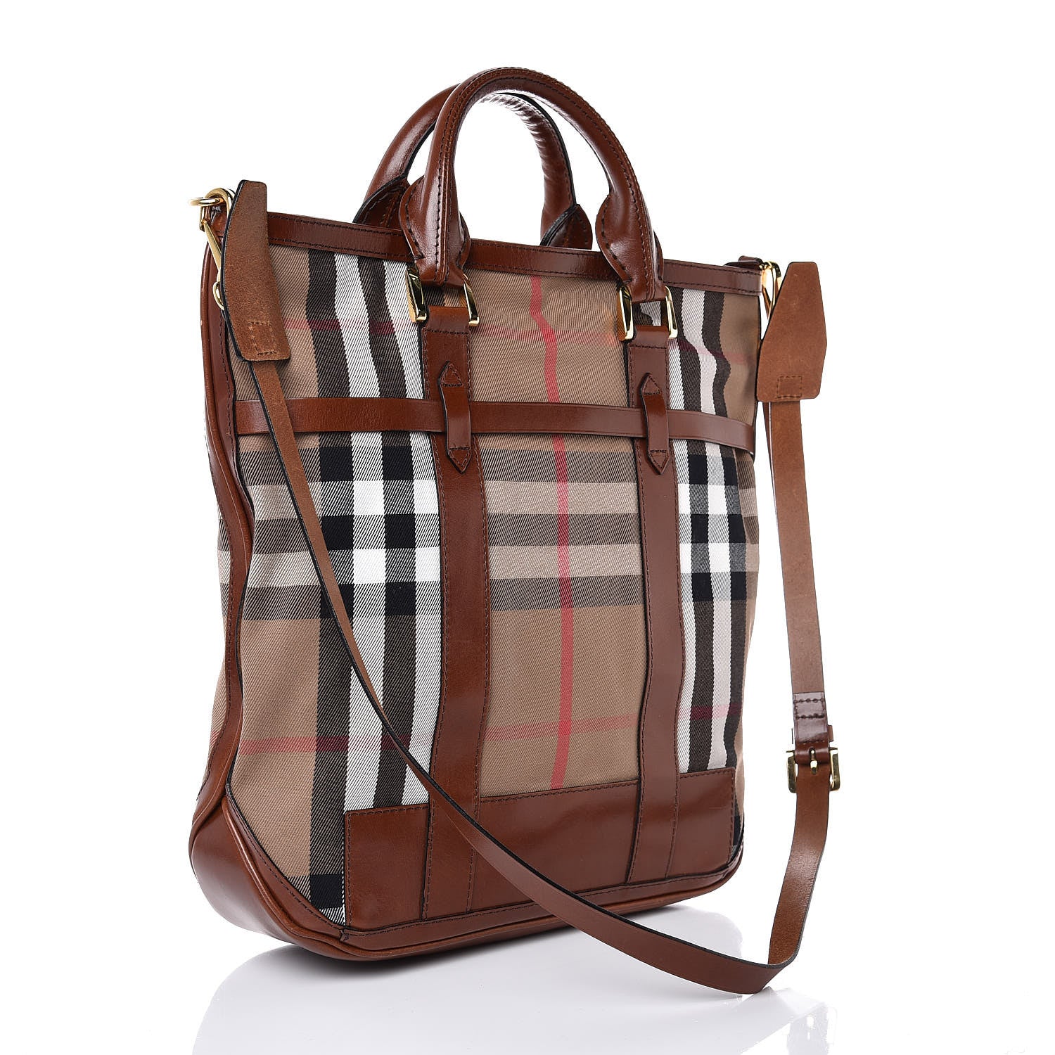 Burberry House Check Tote Dark Tan 4 of 9