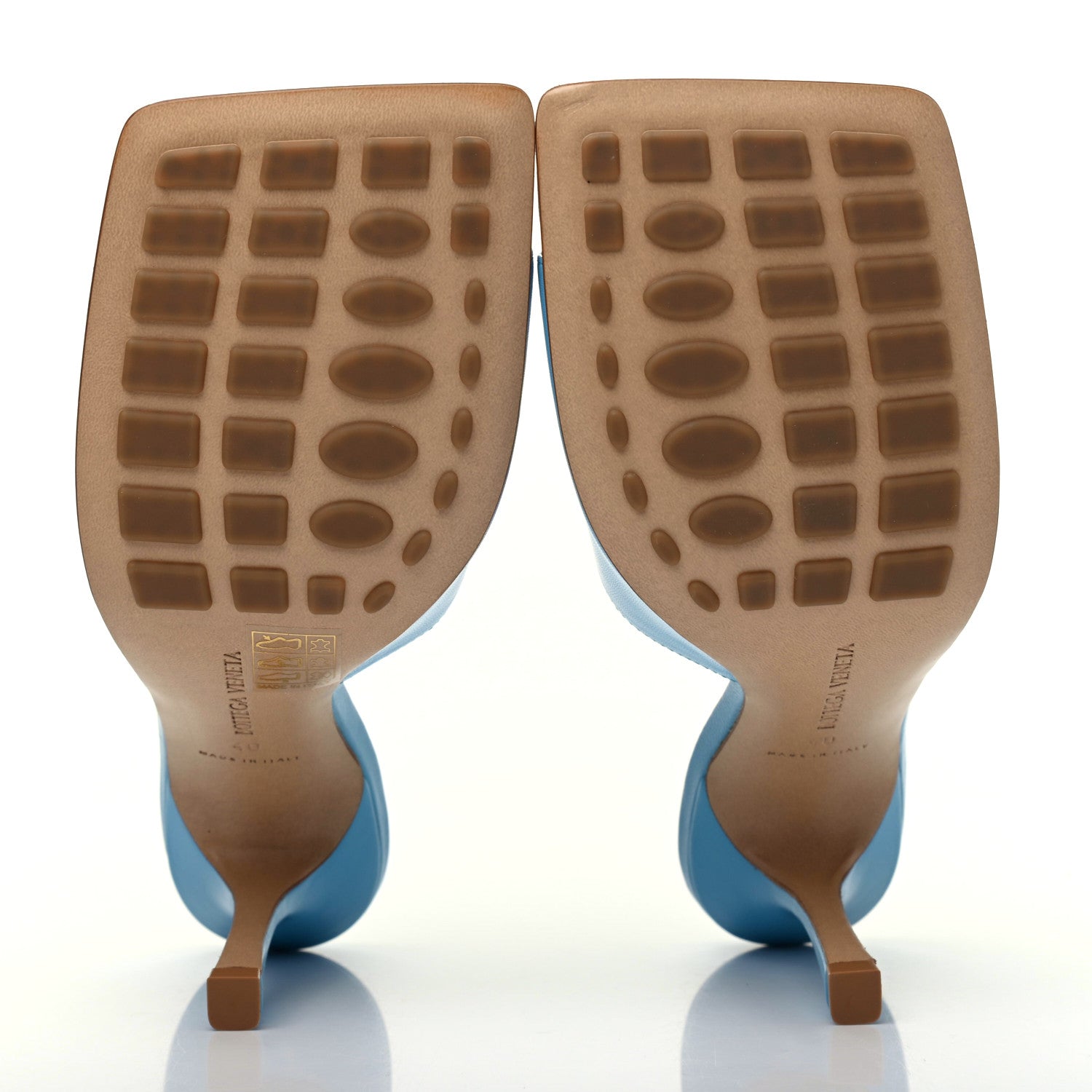 Bottega Veneta Lambskin Stretch Mule Sandals 40 Sky Blue 5 of 8
