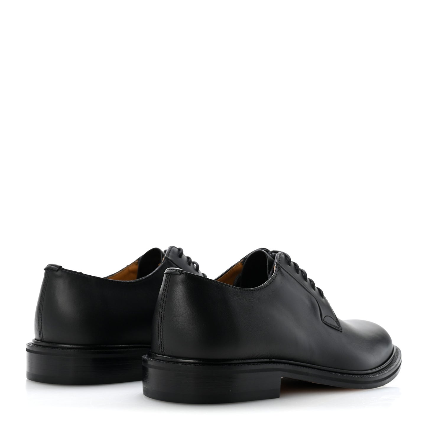 Calfskin Mens Derby Loafers 41 Black