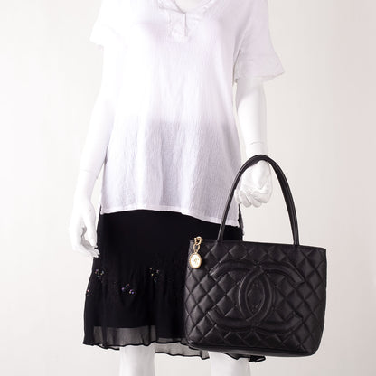 Chanel Caviar Medallion Tote Black 2 of 9