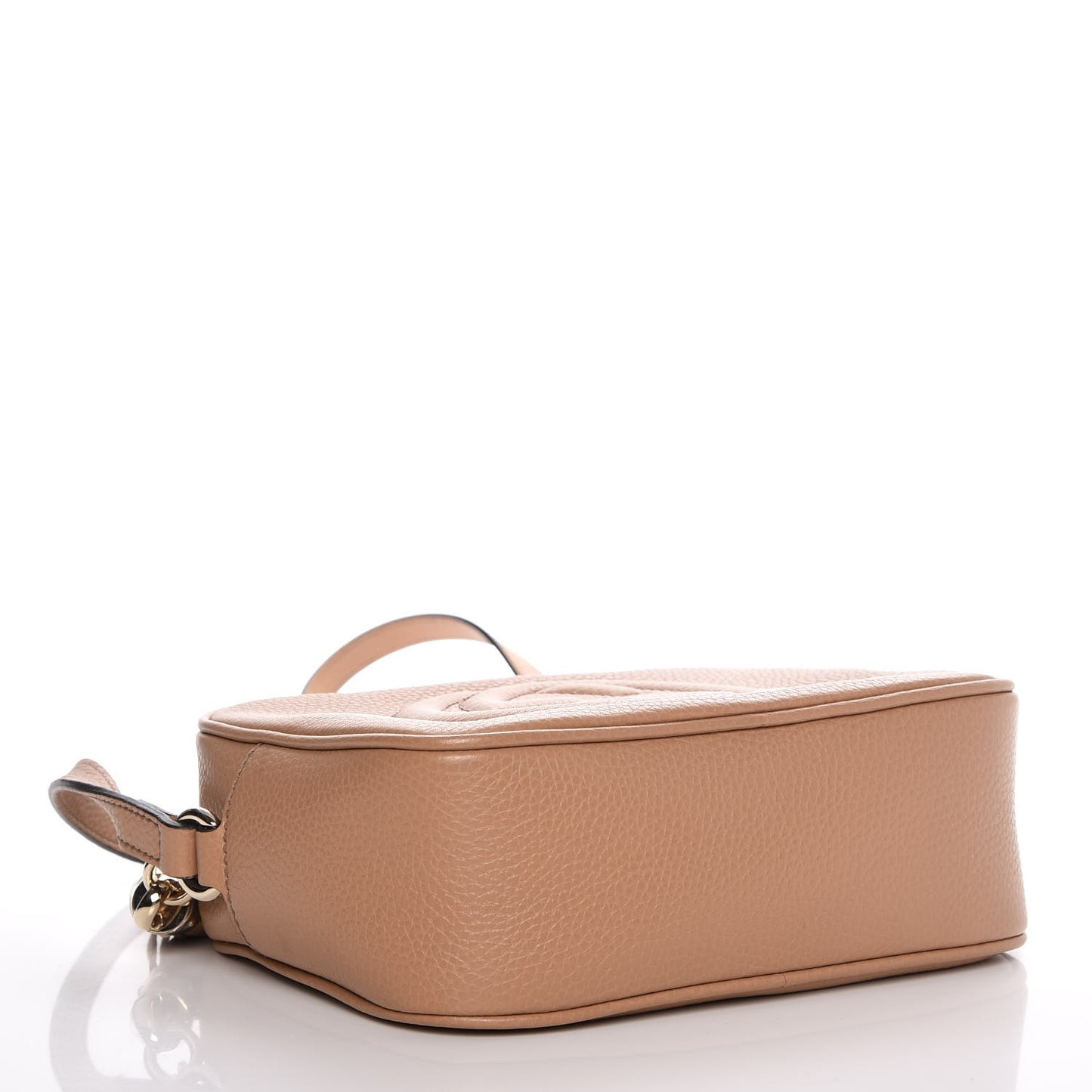 Pebbled Calfskin Small Soho Disco Bag Rose Beige