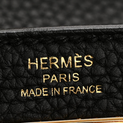 Hermes Taurillon Clemence Kelly Retourne 28 Black 6 of 13