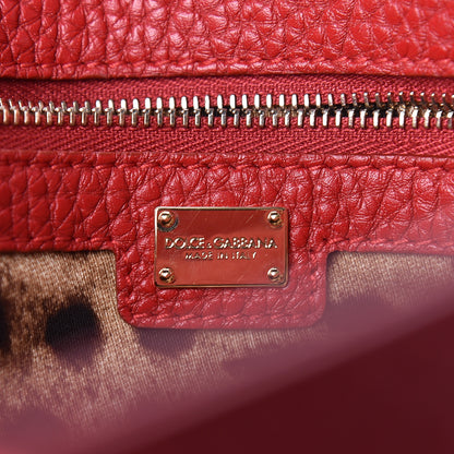 Dolce & Gabbana Calfskin Padlock Shoulder Bag Red 6 of 15