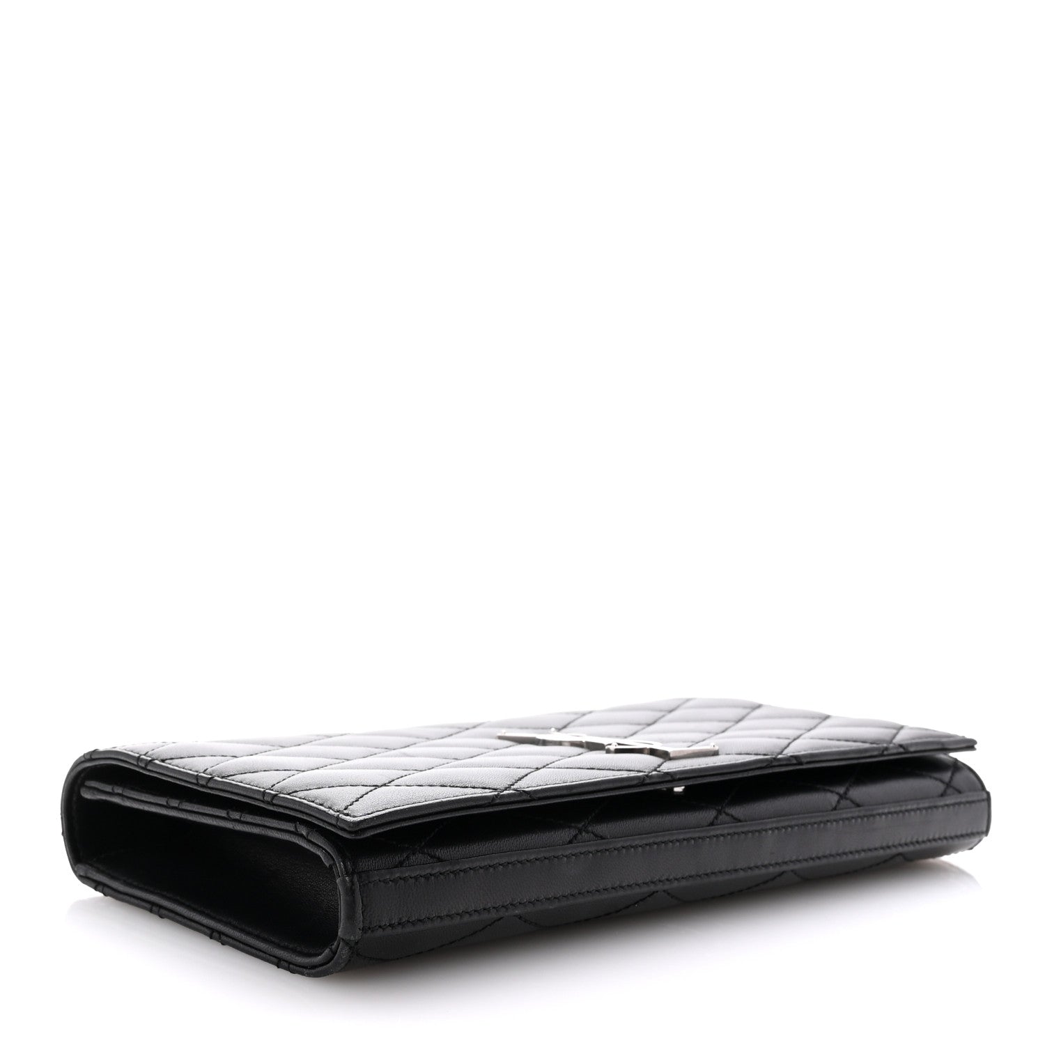 Saint Laurent Lambskin Quilted Kate Clutch Black 4 of 7